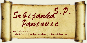 Srbijanka Pantović vizit kartica